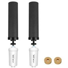 Water Filter Replacement for Berkey®, 2 Black Carbon Filters and 2 Fluoride Filters Compatible for Berkey® Water Filter 4 Combo Packs Compatible with Berkey® Gravity Water Filter System