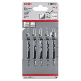 Bosch T119B0-6250 3786803 Jigsaw Blade (Pack of 5)