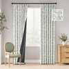 jinchan Pinch Pleated 95% Blackout Floral Curtains, Sage Green 84