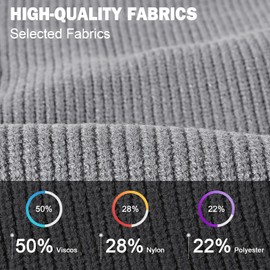 TAGVO 2 in 1 Balaclava Hat with Hooded Scarf, Windproof Slouchy Knitted Balaclava, Winter Soft Pullover Knit Scarf Beanie Hooded Scarf Hat, One Piece Hat and Neck Warmer, Unisex Scarves & Wraps Grey