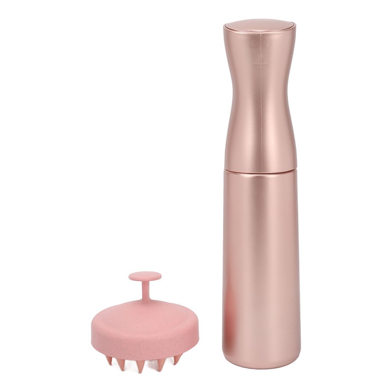 Hair Shampoo Brush Pink 300ml Spray Bottle Silicone Massage Scalp