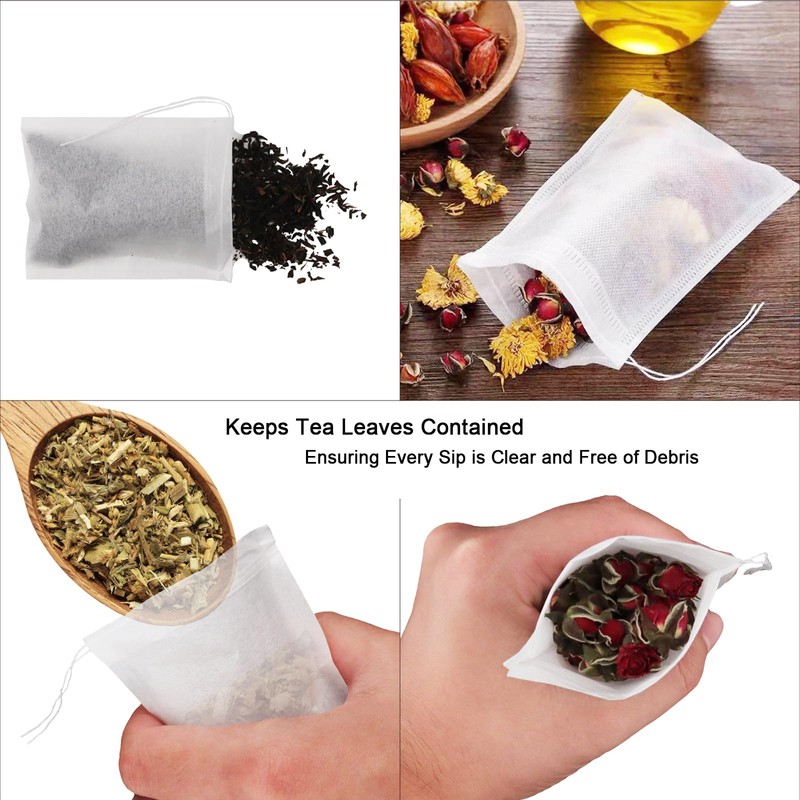 NEPAK 100Pcs Tea Bags for Loose Leaf Tea,3.15 x 3.94