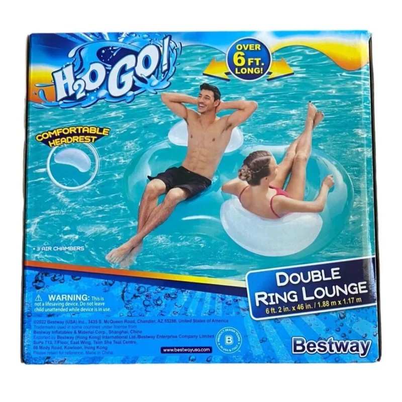 Bestway NEW! H2O Go! Double Ring Lounge Float 6 Feet