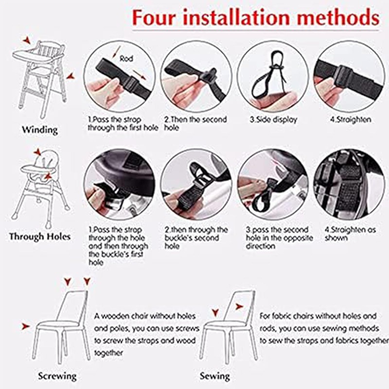 YANINEE 5 Point Adjustable Seat Belt for Pushchairs Tripp Trapp