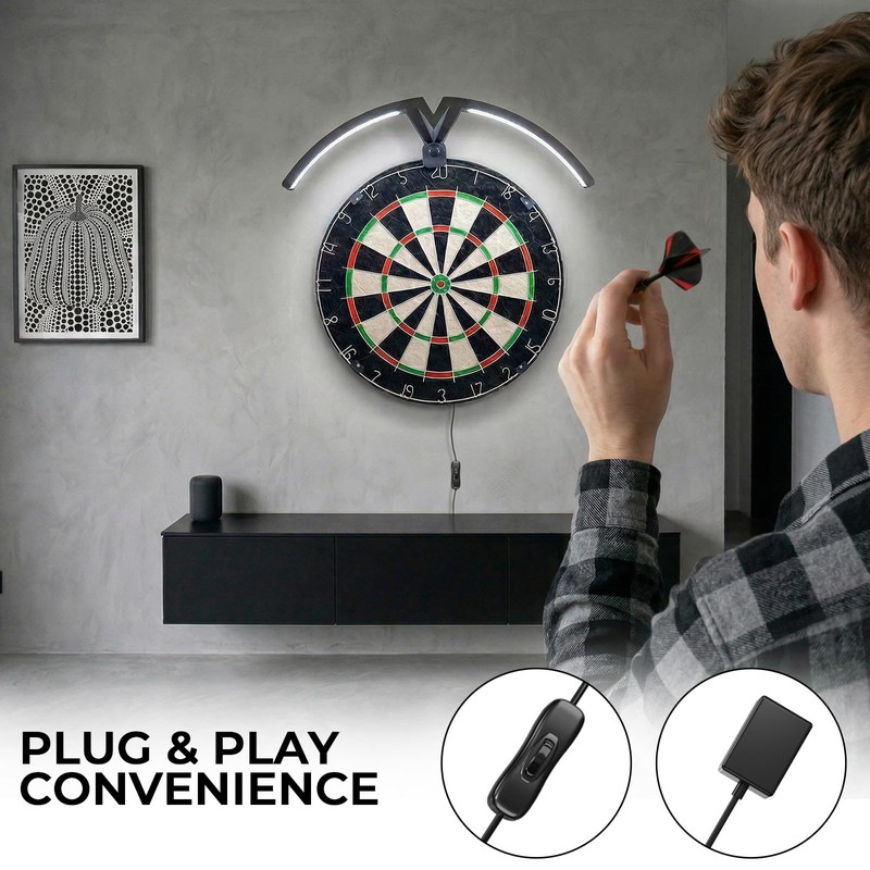 BrightArk Dart Board Light, 120° Professional Led Dartboard Light with