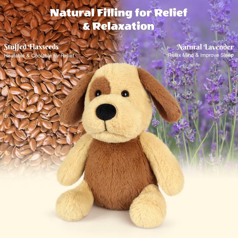 SuzziPals Heatable & Coolable Beagle Dog Stuffed Animals, Heating Pad
