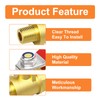 GASHER 5PCS 1/8 Inch Brass Mini Ball Valve Shut Off