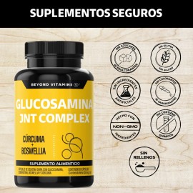 Suplemento Para Articulaciones Con Glucosamina Y Cúrcuma Sin Sabor