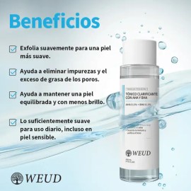 Tónico Exfoliante Aha Bha Niacinamida Minimiza Poros 200 Ml