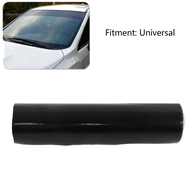 Car Windscreen Sun Strip, Gloss Black 150x20cm Universal PVC Windshield
