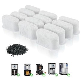Kactoily Coffee Maker Charcoal Water Filters, Replacement for Coffee Machines Parts, 12 Pack