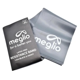 Meglio Resistance Bands for Men & Women - Latex Free Exercise Bands for Building Strength, Pilates Band for Fitness, Flexibility, Physiotherapy, Stretching & Yoga Bands | With Exercise Guide (1.5M)