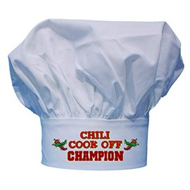 CoolChefHats Chili Cook Off Champion Chef Hat, White, One Size Fits All