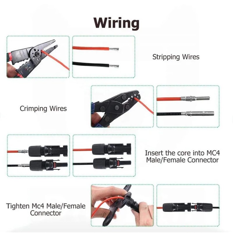 5/10/20PCS Connectors For IP67 MC4 Solar Panel 30A Plug Socket
