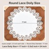 Elegant White Lace Jacquard Round Doily Tablecloth Table Topper Decoration