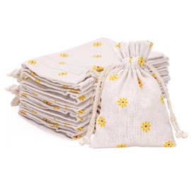 G2PLUS Jutesäckchen 20 Stück Kleine Leinensäckchen-9x12 cm Leinen-Säckchen-Taschen Schmuckbeutel mit Kordelzug lavendel Beutel für Schmuck DIY Handwerk Hochzeit Party Weihnachte