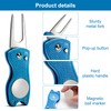 3-Piece Golf Divot Tool Set - Robust Stainless Steel Foldable