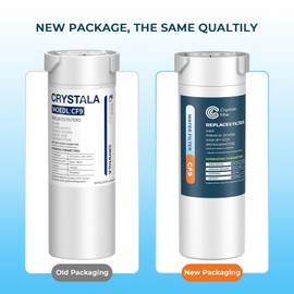 Crystala Filters XWF Water Filter, Compatible with GE XWF Refrigerator Water Filter, 4 Pack (Not XWFE)