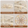 Depuley Modern Ceiling Fans with Light: Cement Flush Mount Ceiling