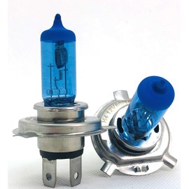 INION 2 x H4 Xenon Look 12 V 55/60 W Halogen Bulb Super White (P43T)