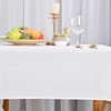 Hiasan Faux Linen Rectangle Valentine's Tablecloth - Wrinkle Free, Washable