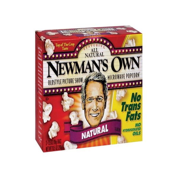 Newman's Own Natural Microwave Popcorn 10.5 oz (Pack of 12)