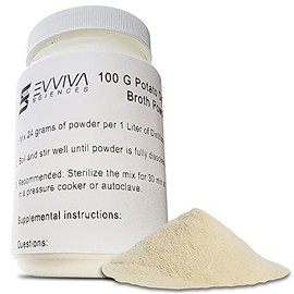 Potato Dextrose Broth Powder 100 Grams - Evviva Sciences – Makes ~4L of Liquid Broth - Outstanding Performance - Excellent for Fungal Cultivation and Mycology - Great for Mushrooms & Science Projects