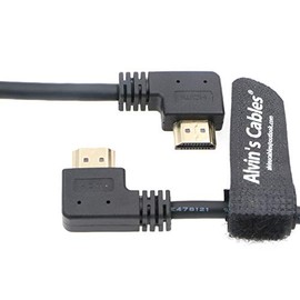 Alvin's Cables Z Cam E2 L Shape 4K 60P HDMI Cable Right Angle to Right Angle High Speed HDMI Cord for Atomos Shinobi Ninja V Monitor and Portkeys BM5 19.7in/50cm