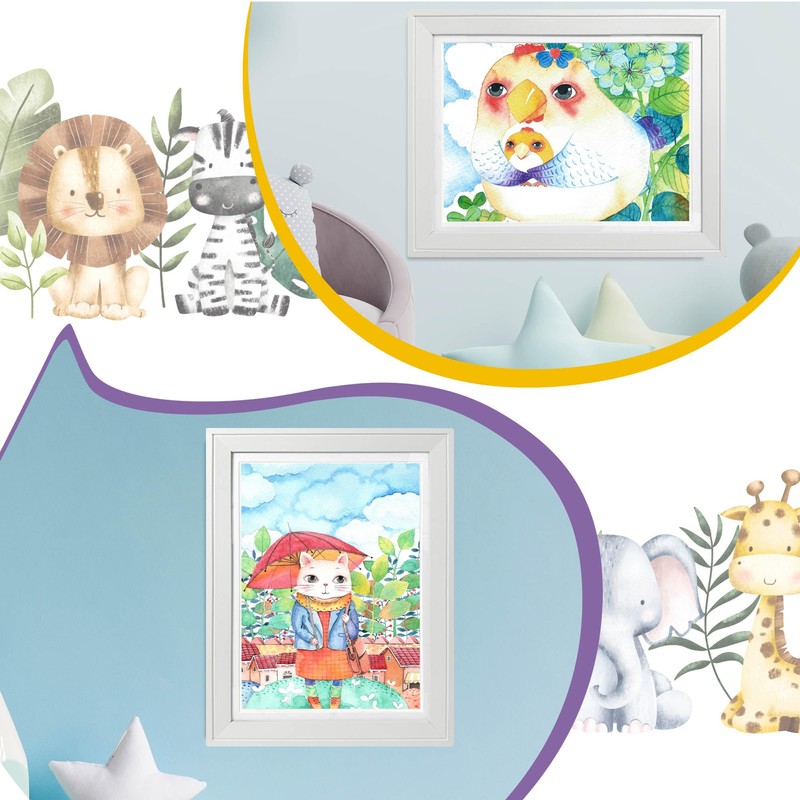 JAMAT HOME Picture Frame for Children's Drawings A4 Frame Hinged