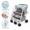 Double Stroller Rain Cover, Waterproof Weather Shield for Side by