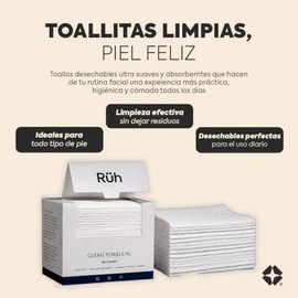 Toallitas Desmaquillantes XL, Toalla Facial Desechable Protege la Barera de la Piel, 50 Toallitas Secas, Limpiador Facial Ultra Suaves, Pads Desmaquil