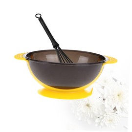 Healeved 2set Professional Hair Dyeing Bowl Set Kit Stirrer Hair Coloring Bowl and Suction Cup for Easy Application