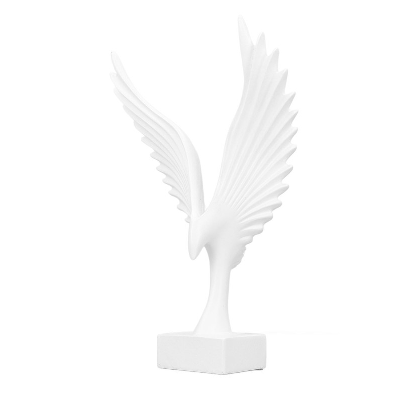 Eagle Abstract Figurine Decorative Resin Geometric Surface Animal Wing Sculpture