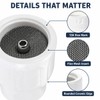 4 Pack #12 White Ceramic TIG Cups with 1/8 Mesh