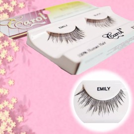 Carol Pestaña Postiza Tira Invisible Cabello Humano Emily