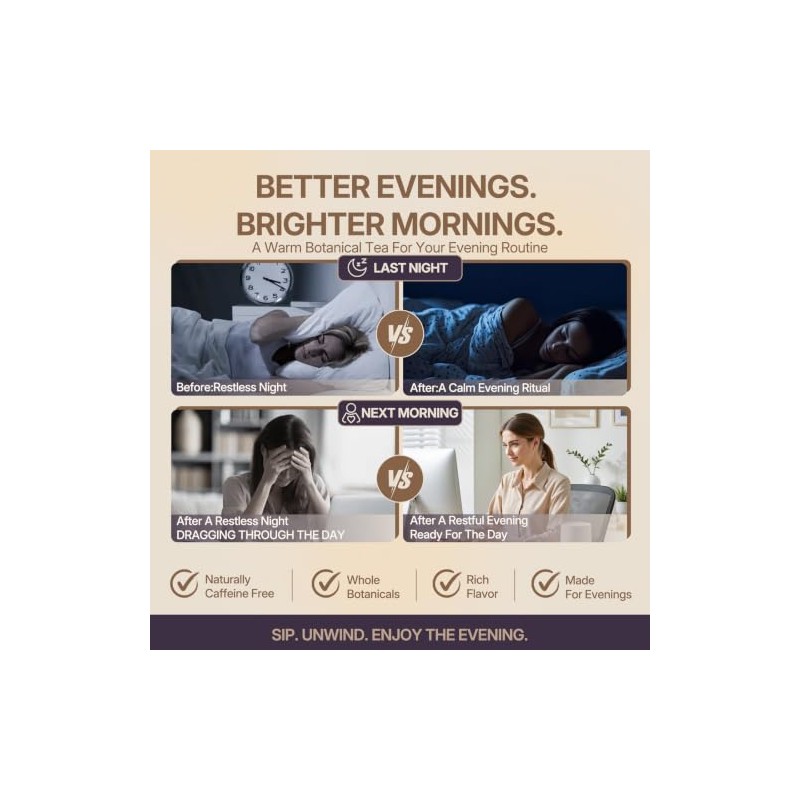 SVEYN Sleep Tea - Caffeine Free Herbal Blend for Relaxation