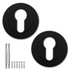 Bwintech 1 Pair 52MM Matt Black Lock Cylinder Hole Escutcheon