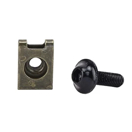 Keenso Motorcycle Clip Nut M5 Bolt Speed Clip 10pcs Fairing Body Bolt Screw Spire Speed Fastener Clip Nut (Black)