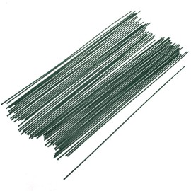 COSMOS Pack of 50 PCS Dark Green Floral Plant Stakes Artificial Flower Stub Stem for Handmade DIY Craft, 12 Inch