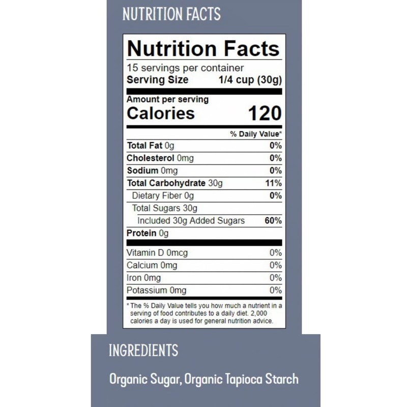 Wholesome Sweeteners 16-Ounce Organic Powdered Confectioners Sugar, Fair Trade, Non