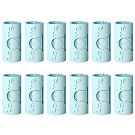 OTKARXUS Bed Sheet Gripper, 24 Pieces Cylindrical Plastic Bed Sheet Clips No Needle Non-Slip Bed Sheet Holder Mattress Clip Pins for Attaching Leaves Clothes Food Bags (Blue)