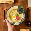 BICETTO Japanese Ramen Bowl Set with Great Wave Design -