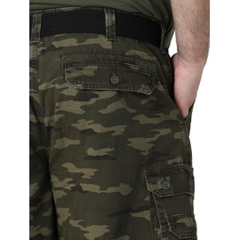 Lee Men's Big & Tall Dungarees New Belted Wyoming Cargo Short, Combat camo, 50