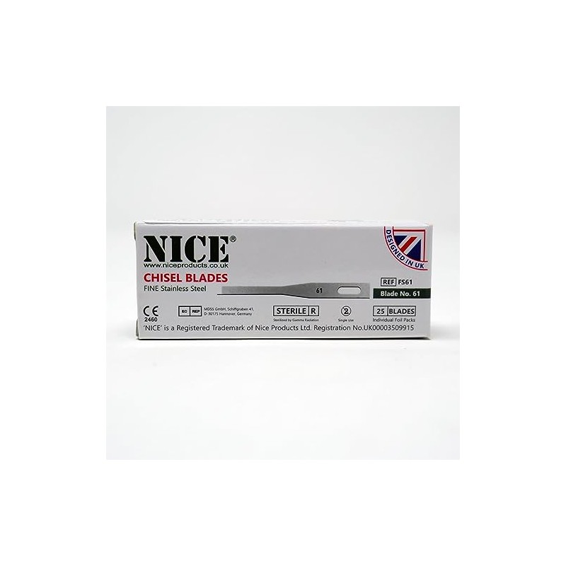25 x NICE FINE 61 Sterile Individually Packed Stainless Steel