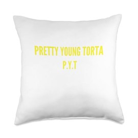 Pretty young torta cool funny Mexican humor novelty graphic Throw Pillow
