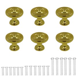 Tyqzor 6 Pack Antique Bronze Cabinet Knobs, Kitchen Drawer Knob, Dresser Knobs, Single Hole Cupboard Door Knob Dresser Drawer Pulls Handles