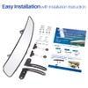 BETOOLL 16.5" Wide Rear View Convex Golf Cart Mirror for