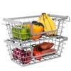 BirdRock Home Wire Basket for Storage - Set of 2
