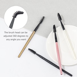 4Pcs Mascara Brush Wands Makeup Lash Spoolies Eyelash Eyebrow Brushes Spooly Applicators for Extensions Reusable(Pink)