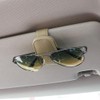 Sunglass Holder for Car Visor Magnet Leather Car Sunglasses Holder